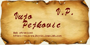 Vujo Pejković vizit kartica